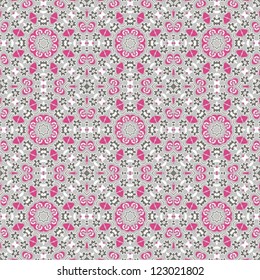 Seamless ornamental flower pattern