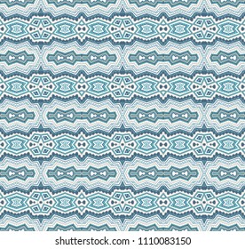 Seamless ornamental geometric mosaic vector texture