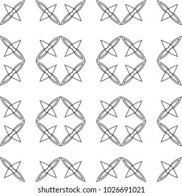 Seamless ornamental geometric vector pattern