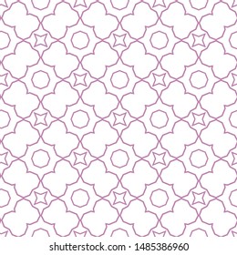 Seamless ornamental geometric vector pattern