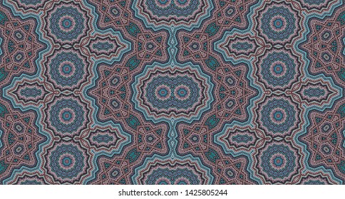 Seamless ornamental geometric vector texture,  oriental style, mosaic pattern