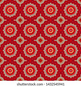 Seamless ornamental geometric vector texture,  oriental style, mosaic pattern