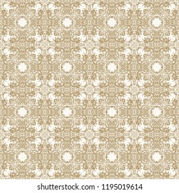 Seamless ornamental  golden lace vector texture
