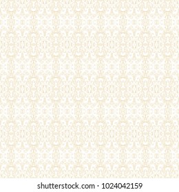 Seamless ornamental golden pattern on white background