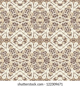 Seamless ornamental lace flower pattern