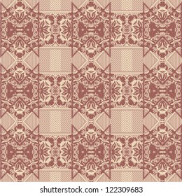 Seamless ornamental lace flower pattern