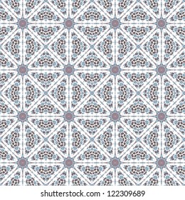 Seamless ornamental lace flower pattern