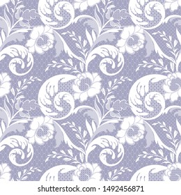 
seamless ornamental lace flower pattern