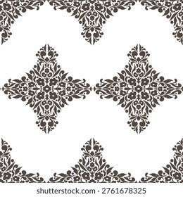 Seamless Ornamental Lace Pattern Vector Hand Drawn Vintage Decorative Floral Background Elegant Texture for Textile Wallpaper Packaging and Surface Design