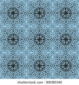 Seamless ornamental laced pattern