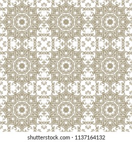 Seamless ornamental laced vector pattern
