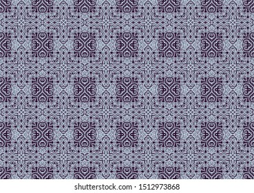 Seamless ornamental laced vector texture, medieval style