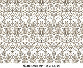 Textura vectorial de lino ornamental transparente sobre fondo blanco