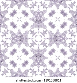Seamless ornamental  lilac- pink - violet lace vector texture