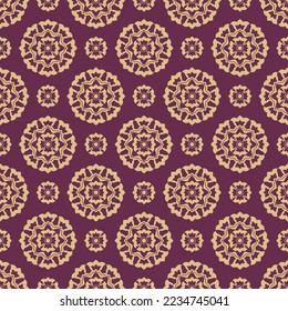 Seamless ornamental luxurious royal vector pattern in Ottoman Kaftan style. Use for fabric prints, weaving, knitting, home decoration, fashion design and bedding patterns