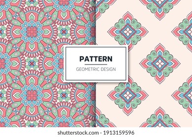 seamless ornamental mandala design background