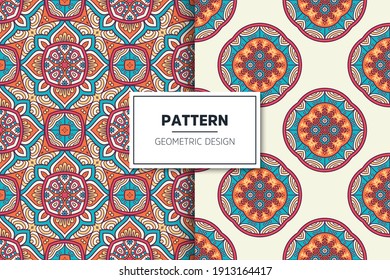 seamless ornamental mandala design background