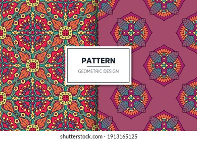 seamless ornamental mandala design background