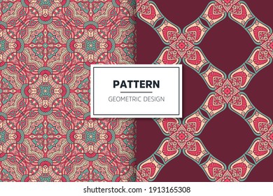 seamless ornamental mandala design background