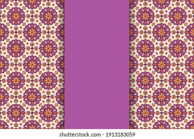 seamless ornamental mandala design background