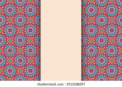 seamless ornamental mandala design background