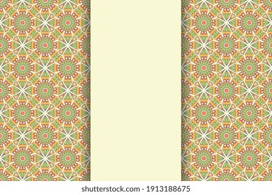 seamless ornamental mandala design background