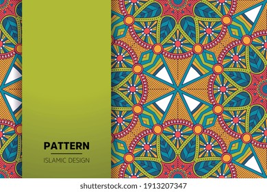 seamless ornamental mandala design background