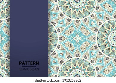 seamless ornamental mandala design background