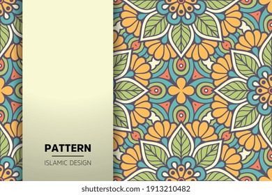 seamless ornamental mandala design background