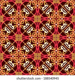 Seamless ornamental oriental pattern vector background