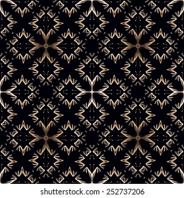 Seamless ornamental oriental pattern vector background