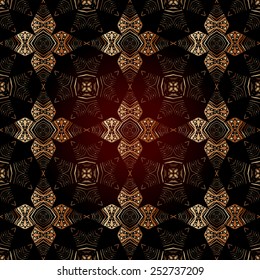Seamless ornamental oriental pattern vector background