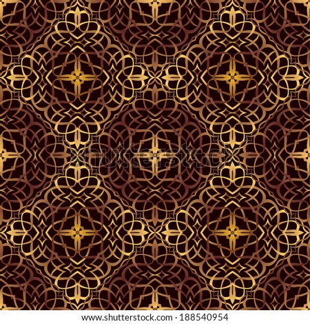 Seamless ornamental oriental pattern vector background