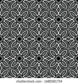 Seamless ornamental pattern. Abstract background. Curved elegant lines and scrolls forming abstract floral ornament. Seamless pattern for tile, background, wallpaper, textile printing, wrapper, etc.