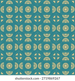 Diseño de patrón ornamental sin fisuras con estilo de mandala floral. Ideal para marcas de lujo y textiles.