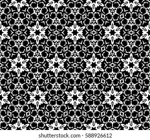 seamless ornamental pattern. Floral geometric style. Vector illustration. For interior design, fabric print, page fill, wallpaper, textile