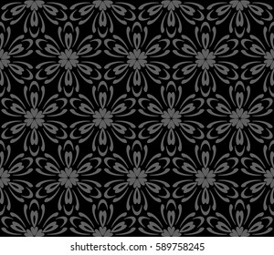 seamless ornamental pattern. Floral geometric style. Vector illustration. For interior design, fabric print, page fill, wallpaper, textile