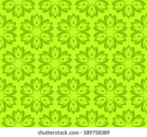 seamless ornamental pattern. Floral geometric style. Vector illustration. For interior design, fabric print, page fill, wallpaper, textile