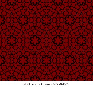 seamless ornamental pattern. Floral geometric style. Vector illustration. For interior design, fabric print, page fill, wallpaper, textile