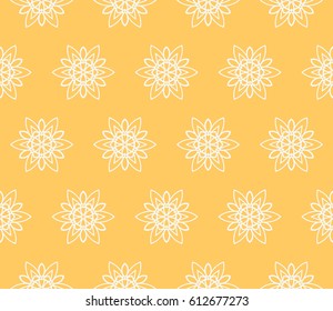 seamless ornamental pattern. Floral geometric style. Vector illustration. For interior design, fabric print, page fill, wallpaper, textile