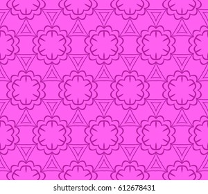 seamless ornamental pattern. Floral geometric style. Vector illustration. For interior design, fabric print, page fill, wallpaper, textile