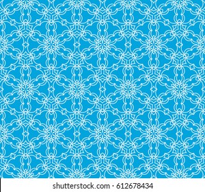 seamless ornamental pattern. Floral geometric style. Vector illustration. For interior design, fabric print, page fill, wallpaper, textile