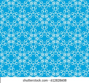 seamless ornamental pattern. Floral geometric style. Vector illustration. For interior design, fabric print, page fill, wallpaper, textile