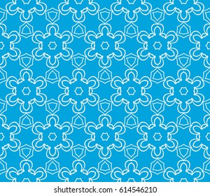 seamless ornamental pattern. Floral geometric style. Vector illustration. For interior design, fabric print, page fill, wallpaper, textile