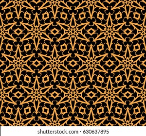 seamless ornamental pattern. Floral geometric style. Vector illustration. For interior design, fabric print, page fill, wallpaper, textile