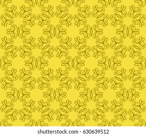 seamless ornamental pattern. Floral geometric style. Vector illustration. For interior design, fabric print, page fill, wallpaper, textile
