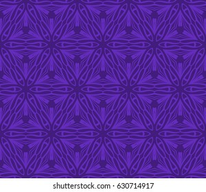 seamless ornamental pattern. Floral geometric style. Vector illustration. For interior design, fabric print, page fill, wallpaper, textile