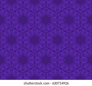 seamless ornamental pattern. Floral geometric style. Vector illustration. For interior design, fabric print, page fill, wallpaper, textile