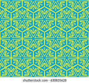 seamless ornamental pattern. Floral geometric style. Vector illustration. For interior design, fabric print, page fill, wallpaper, textile