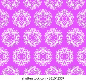 seamless ornamental pattern. Floral geometric style. Vector illustration. For interior design, fabric print, page fill, wallpaper, textile